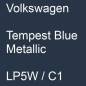 Preview: Volkswagen, Tempest Blue Metallic, LP5W / C1.